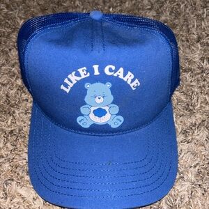 Care Bears Grumpy Bear LIKE I CARE Baseball TRUCKER HAT Cap NEW 2025 Cloudco